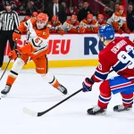 Transaction entre Montréal et Anaheim : Cutter Gauthier pourrait forcer la main, selon Martin Biron 15 mars 2026; Montréal, Québec, Canada; Cutter Gauthier (61), ailier gauche des Ducks d\'Anaheim, tire au but face à Ivan Demidov (93), ailier droit des Canadiens de Montréal, durant la deuxième période au Centre Bell.