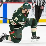 Vladimir Tarasenko still unsigned as rumors with Canadian team really heat up Mar 21, 2026; Saint Paul, Minnesota, USA; Minnesota Wild forward Vladimir Tarasenko (91) celebrates his overtime game-winning goal against the Dallas Stars at Grand Casino Arena. Mandatory Credit: Nick Wosika-Imagn Images