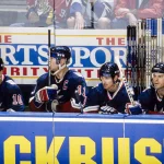 Edmonton Oilers legend robbed of a major honor in 1990 as new details surface Unknown date, 1996; Miami, FL; USA; FILE PHOTO; New York Rangers forward Wayne Gretzky (99) on the bench with forward Esa Tikkanen (10), forward Mark Messier (11), and defender Brian Leetch (2) against the Florida Panthers during the 1996-97 season at Miami Arena. Mandatory Credit: RVR Photos-USA TODAY Sports