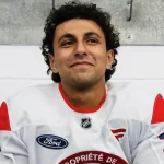 L'espoir du Canadien de Montréal en attaque, Michael Hage, au camp de développement du Tricolore à Brossard.