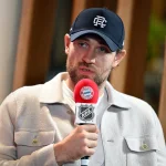 Bayern Munich chief marketing and sales officer Rouven Kasper and NHL deputy commissioner Bill Daly meet in Munich - Saebener Strasse, Munich, Germany - August 20, 2026 Edmonton Oilers' Leon Draisaitl during a press conference