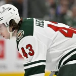 Bill Guerin's Quinn Hughes comments have Devils fans dreaming again Apr 9, 2026; Dallas, Texas, USA; Minnesota Wild defenseman Quinn Hughes (43) looks on during the game between the Stars and the Wild at American Airlines Center. Mandatory Credit: Jerome Miron-Imagn Images
