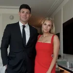 L'ancien gardien du Canadien de Montréal, Carey Price, et sa femme, Angela Price.
