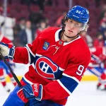 Oct 16, 2025; Montreal, Quebec, CAN; Montreal Canadiens right wing Patrik Laine (92) looks on during warm-up before the game against the Nashville Predators at Bell Centre.