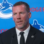 May 14, 2026; Vancouver, BC, Canada; The Vancouver Canucks named Ryan Johnson their new general manger during a press conference at Rogers Arena.