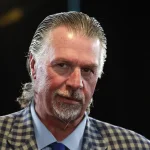 Jun 2, 2015; Tampa, FL, USA; ESPN commentator and former NHL player Barry Melrose during media day the day before the 2015 Stanley Cup Final at Amalie Arena.