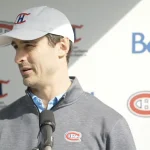 L'attaquant du Canadien de Montréal, Chris Kreider, en conférence de presse.