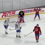 Les joueurs du Canadien de Montréal, au camp d'entraînement, en direct de Brossard.