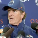 Mike Babcock's blunt comment after Oilers practice goes viral