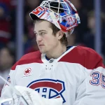 17 janvier 2026 ; Ottawa, Ontario, Canada ; Le gardien des Canadiens de Montréal, Samuel Montembeault (35), scrute la glace lors d\'une pause au cours de la première période du match contre les Sénateurs d\'Ottawa au Canadian Tire Centre.