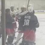Matt Rempe teammate altercation Rangers practice