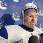 L'ancien attaquant du Canadien de Montréal, Brendan Gallagher, au camp des Canucks.