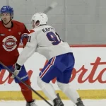 Le nouvel attaquant du Canadien de Montréal, Chris Kreider.