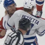 Michael Pezzetta, contre le Canadien de Montréal.