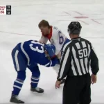 Florian Xhekaj drops the gloves with Marshall Rifai tonight