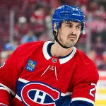 Sep 19, 2026; Montreal, Quebec, CAN; Montreal Canadiens Chris Kreider left wing (22) looks on during warm-up before the game against the Toronto Maple Leafs at Bell Centre.