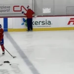 Joueurs du Canadien de Montréal, en direct de Brossard.