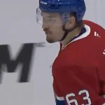 L'attaquant du Canadien de Montréal, Florian Xhekaj, contre les Sénateurs d'Ottawa.