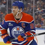 Sep 19, 2026; Edmonton, Alberta, CAN; Edmonton Oilers forward Connor McDavid (97) follows the play against the Winnipeg Jets at Rogers Place.
