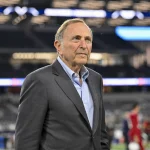 Nov 3, 2025; Arlington, Texas, USA; NHL commissioner Gary Bettman looks on before the game between the Dallas Cowboys and the Arizona Cardinals at ATT Stadium.