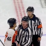 Trevor Zegras Philadelphia Flyers jersey tuck penalty