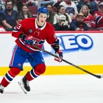 Sep 19, 2026; Montreal, Quebec, CAN; Montreal Canadiens right wing Ivan Demidov (93) skates against the Toronto Maple Leafs during the first period at Bell Centre.
