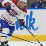 27 septembre 2025; Toronto, Ontario, Canada; le défenseur des Canadiens de Montréal, Marc Del Gaizo (37), tire au but contre les Maple Leafs de Toronto durant la deuxième période à la Scotiabank Arena.