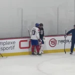 Samuel Montembeault Noah Dobson practice Canadiens