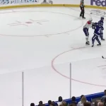 Séquence du match entre le Canadien de Montréal et les Maple Leafs de Toronto.