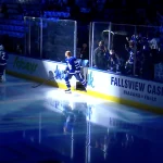Sergei Bobrovsky a refusé le tour de recrue de Gavin McKenna, avant le match entre le Canadien de Montréal et les Maple Leafs de Toronto.