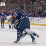 Trent Frederic battles Ryan Lindgren months after vicious headshot on Evan Bouchard