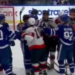 Gavin McKenna scrum vs Senators