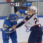 Two of hockey's toughest fighters deliver an absolutely wild tilt : Mathieu Olivier vs Ross Johnston deliver fight of the year
