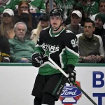 Apr 28, 2026; Dallas, Texas, USA; Dallas Stars center Matt Duchene (95) looks on in game five of the first round of the 2026 Stanley Cup Playoffs at American Airlines Center.