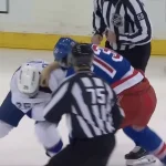 Jeffrey Viel severely outmatched in fight with NHL's tallest player Matt Rempe
