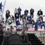 Jun 7, 2024; Sunrise, Florida, USA; The Edmonton Oilers practice during media day in advance of the 2024 Stanley Cup Final at Amerant Bank Arena.