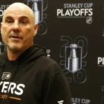 Rick Tocchet sparks backlash with bizarre Flyers joke as fans lose patience Apr 27, 2026; Pittsburgh, Pennsylvania, USA; Philadelphia Flyers head coach Rick Tocchet addresses the media before the game against the Pittsburgh Penguins in game five of the first round of the 2026 Stanley Cup Playoffs at PPG Paints Arena. Mandatory Credit: Charles LeClaire-Imagn Images