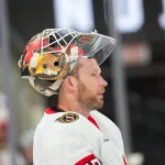 Feb 3, 2026; Raleigh, North Carolina, USA; Ottawa Senators goaltender James Reimer (47) looks on against the Carolina Hurricanes during the third period at Lenovo Center.