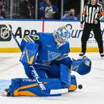Jordan Binnington trade could be coming soon as two franchises show interest Oct 10, 2026; St. Louis, Missouri, USA; St. Louis Blues goaltender Jordan Binnington (50) defends the net against the Columbus Blue Jackets during the third period at Enterprise Center.