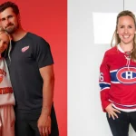 La femme de l'ancien défenseur du Canadien de Montréal Jeff Petry, Julie Petry, et l'attaquant Dylan Larkin (avec son épouse aussi).