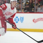 Detroit Red Wings defenseman Simon Edvinsson