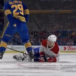Le jeune attaquant du Canadien de Montréal, Ivan Demidov, contre les Sabres de Buffalo.
