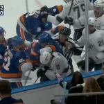 Drew Doughty targets Matthew Schaefer after the whistle and the Islanders erupt