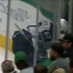 Bloody scene as Jets' Nino Niederreiter takes teammate's high stick near the eye