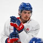 L'attaquant Pierrick Dubé, au camp de développement du Canadien de Montréal.
