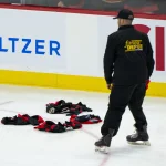 Oct 21, 2026; Ottawa, Ontario, CAN; Ottawa Senators jerseys of former team captain Brady Tkachuk are thrown onto the ice throughout a game between the Florida Panthers and Ottawa Senators at the Canadian Tire Centre. Tkachuk now plays left wing for the Florida Panthers.
