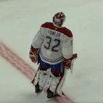 Jacob Fowler, pendant le match entre le Canadien de Montréal et les Blues de St-Louis.