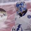 Andrei Vasilevskiy�s on-ice reaction to Lane Hutson�s OT goal highlights Lightning frustration