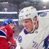 Corey Perry stumbles on bench during heated exchange with Canadiens fans in Game