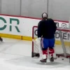 Samuel Montembeault makes bold statement at Canadiens practice upon returning to Brossard